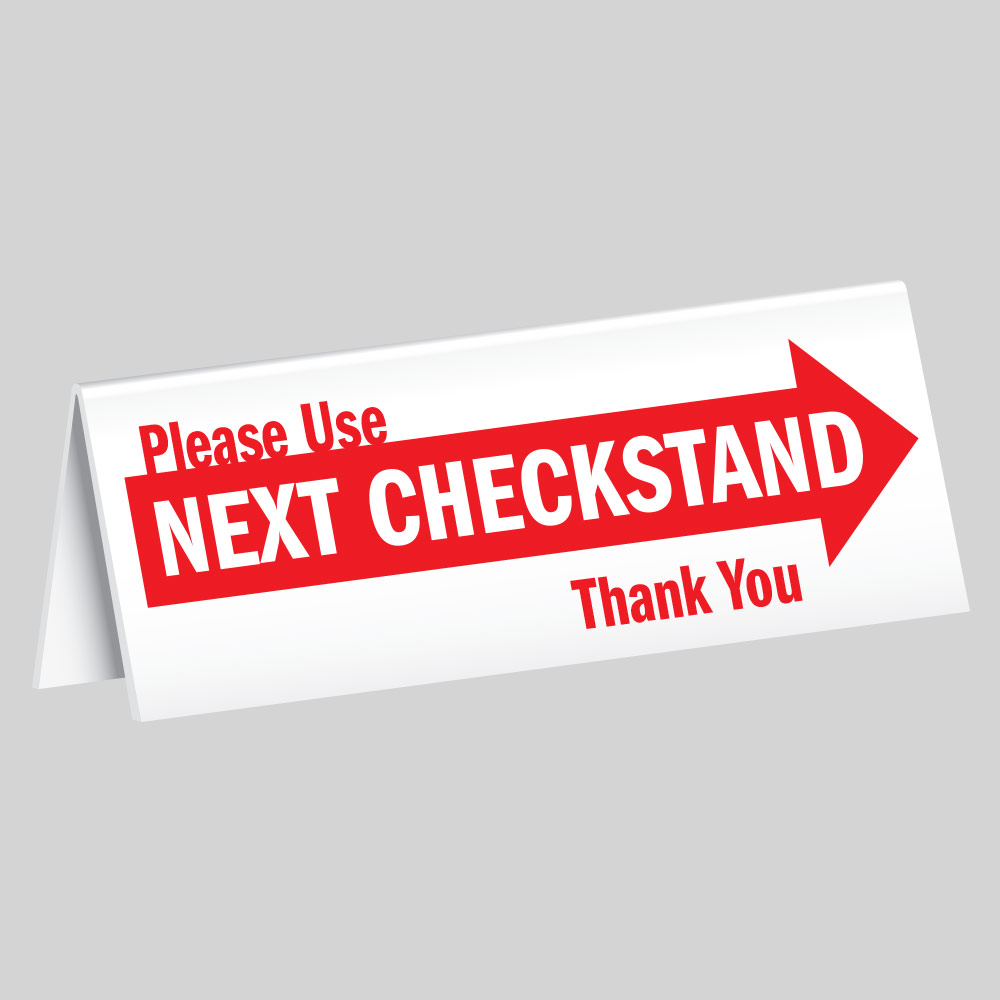 Checkstand Tent Sign CSA010